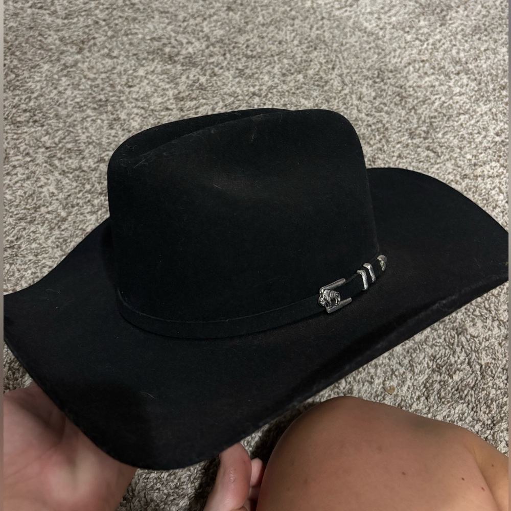 Stetson Black Cowboy Hat with Silver Details